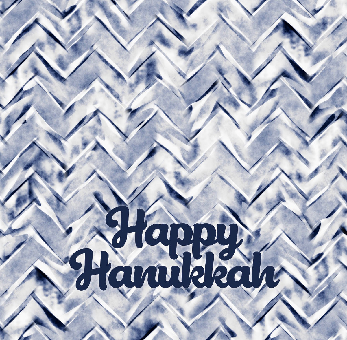 Stamped Chevron English Cocktail Napkin