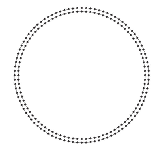 Pearls Black- Charger - (SQUARE)