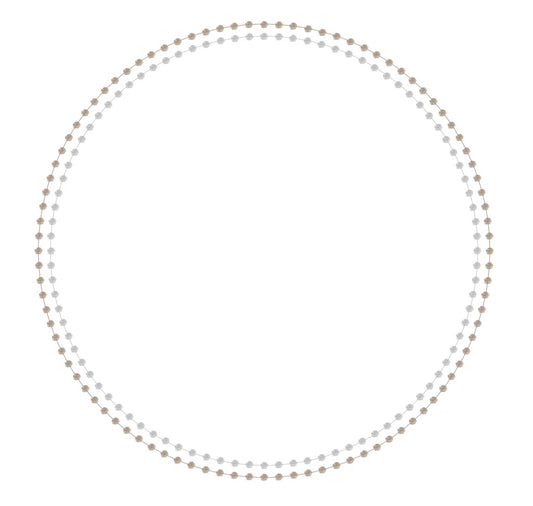 Pearls Gold Silver - Charger - (SQUARE)