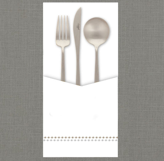 Pearls Gold Silver Cutlery Pouch