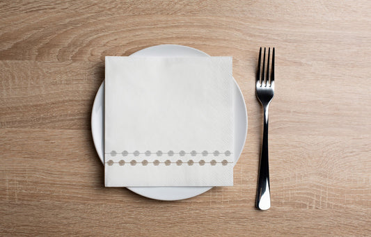Pearls Gold Silver Cocktail Napkin