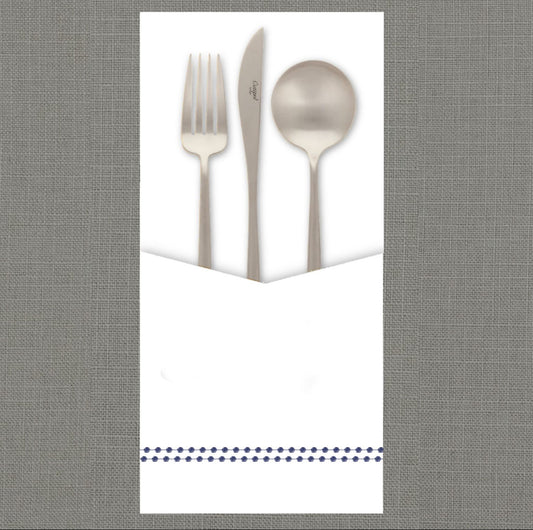 Pearls Navy Cutlery Pouch