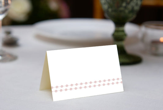 Pearls Pink Place Cards