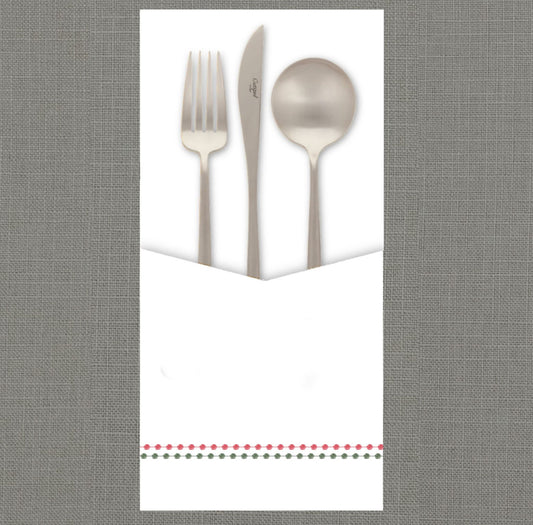 Pearls Red Green Cutlery Pouch