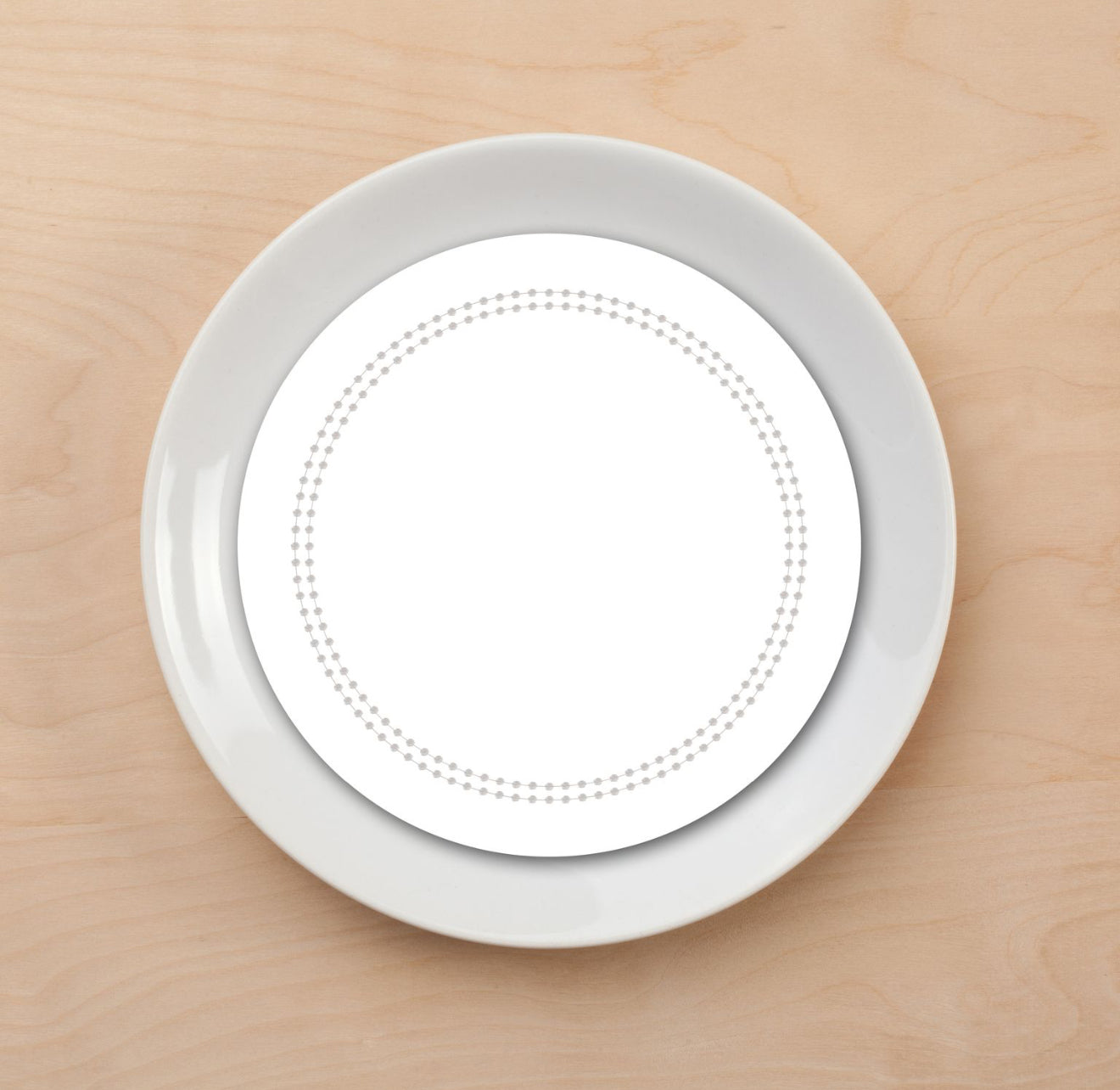 Pearls Taupe Plate Accent
