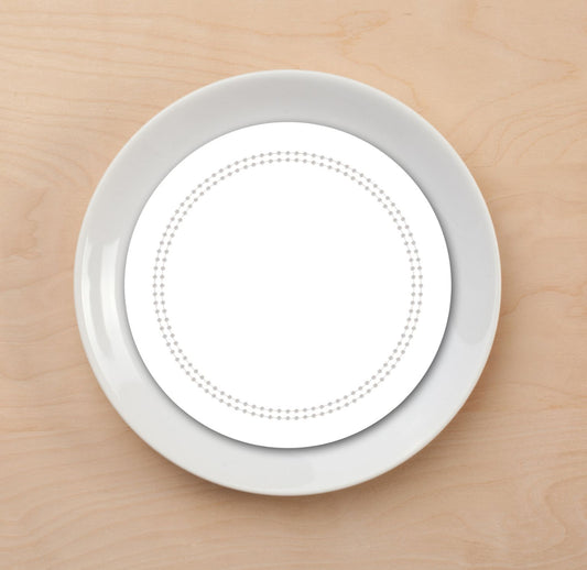 Pearls Taupe Plate Accent