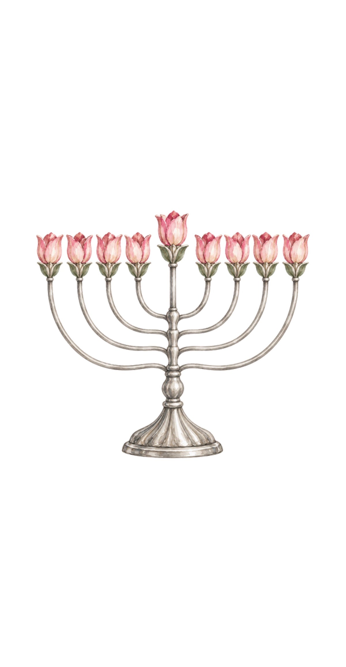 Blooming Branch Menorah - Printed Guest Towel