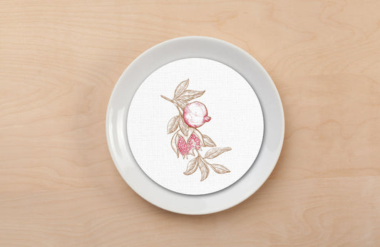 Maron Pom Plate Accent