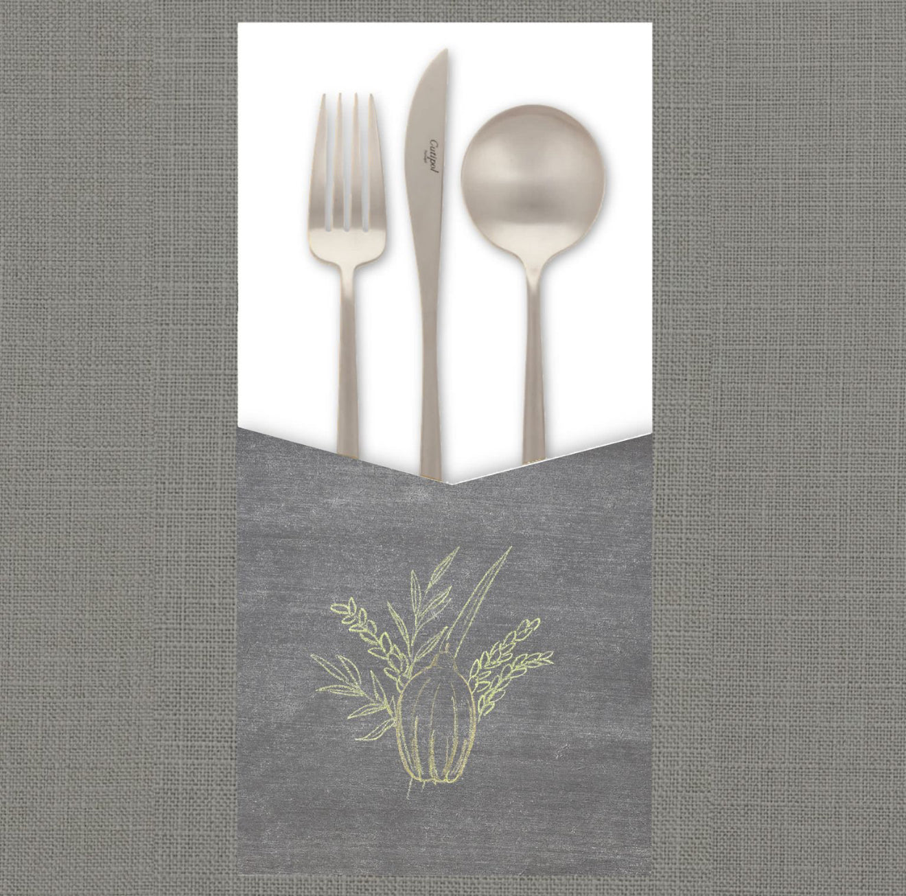 Chalkboard Lulav Cutlery Pouch