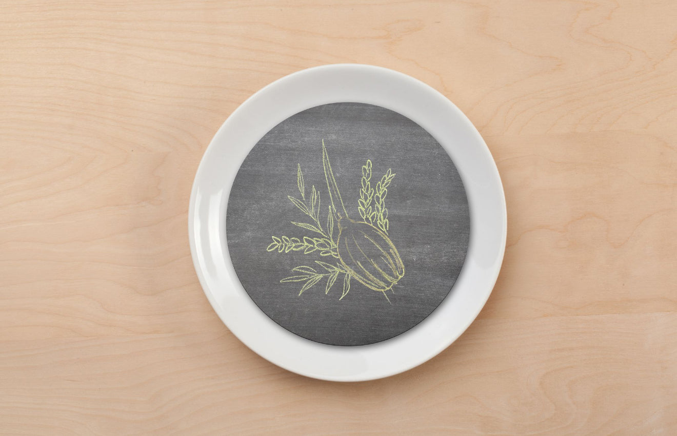 Chalkboard Lulav Plate Accent