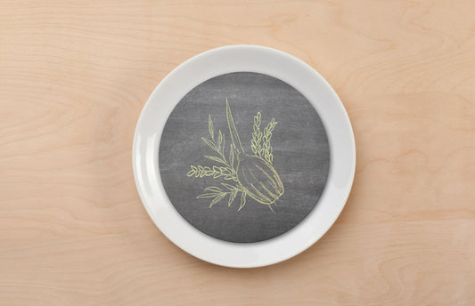 Chalkboard Lulav Plate Accent