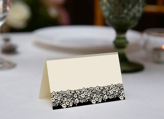 Polka Dot Floral  Place Cards