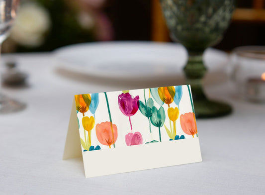 Marker Tulips Place Cards