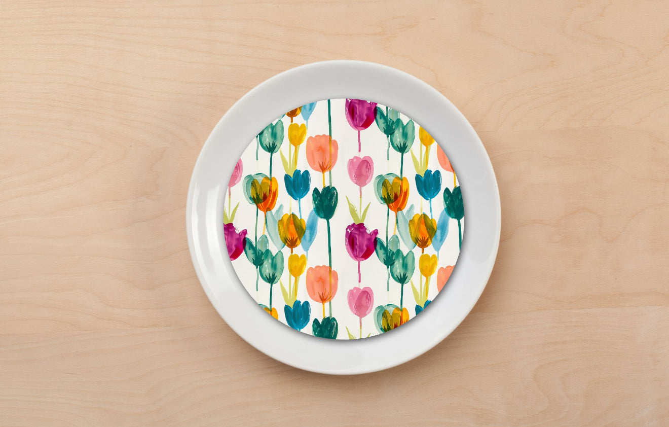Marker Tulips Plate Accent