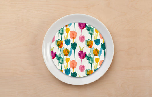 Marker Tulips Plate Accent