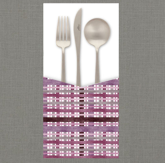 Purple Plaid Cutlery Pouch