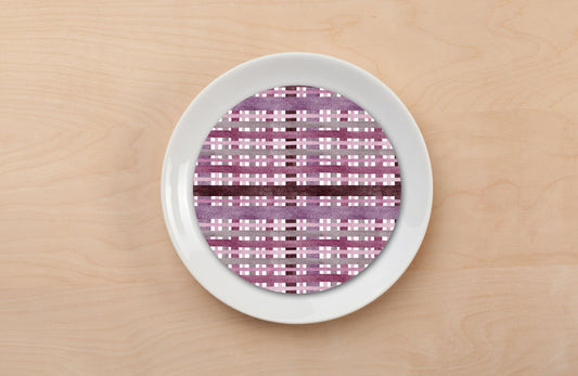 Purple Plaid Plate Accent