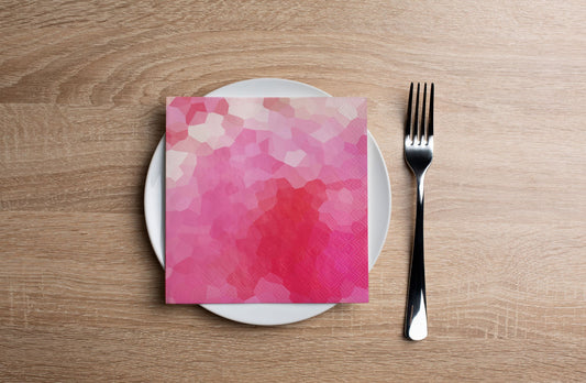 Pixelated Pink Cocktail Napkin