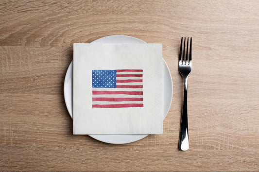 USA Flag Cocktail Napkin