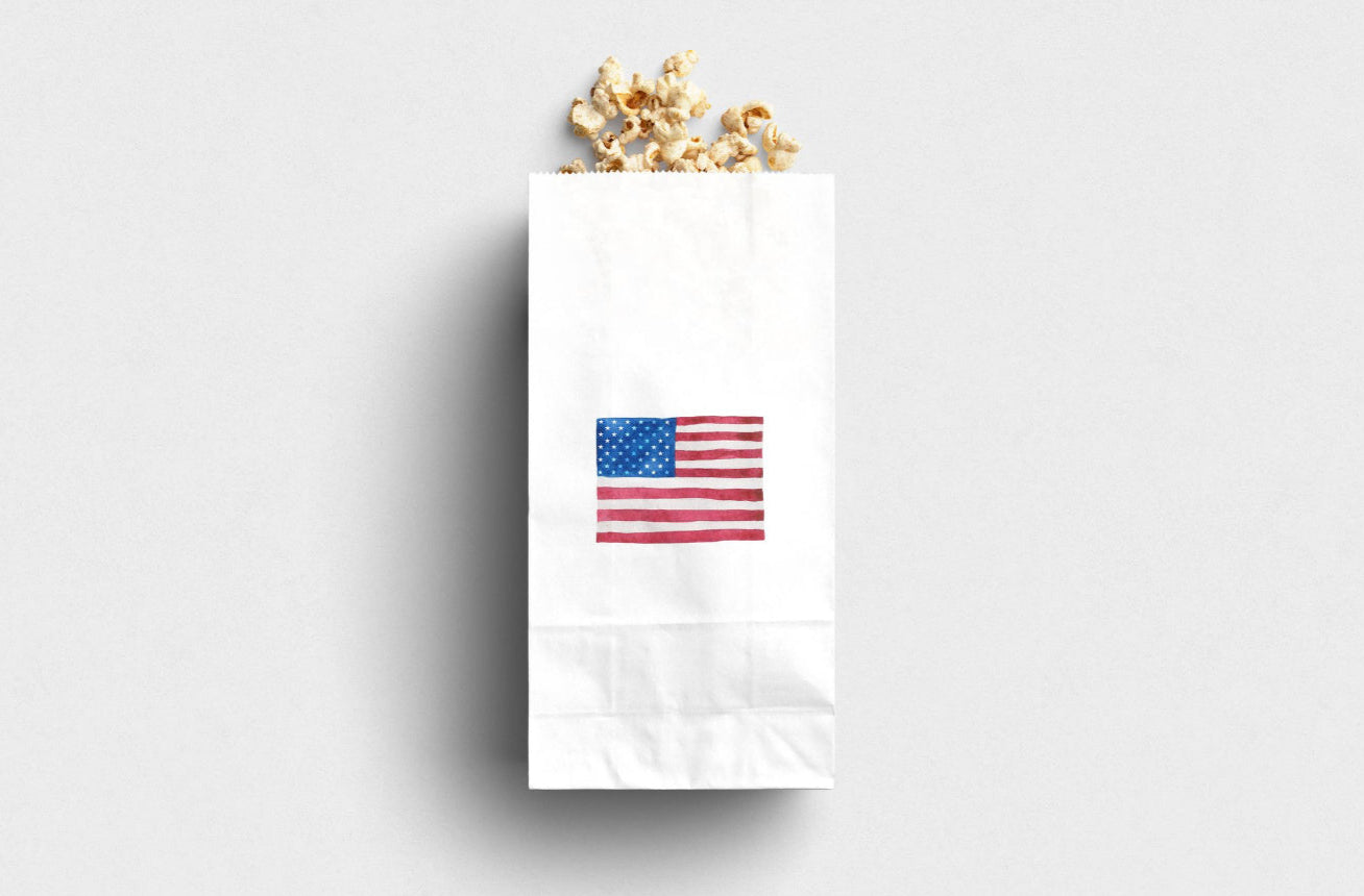 USA Flag Printed Paper Bag