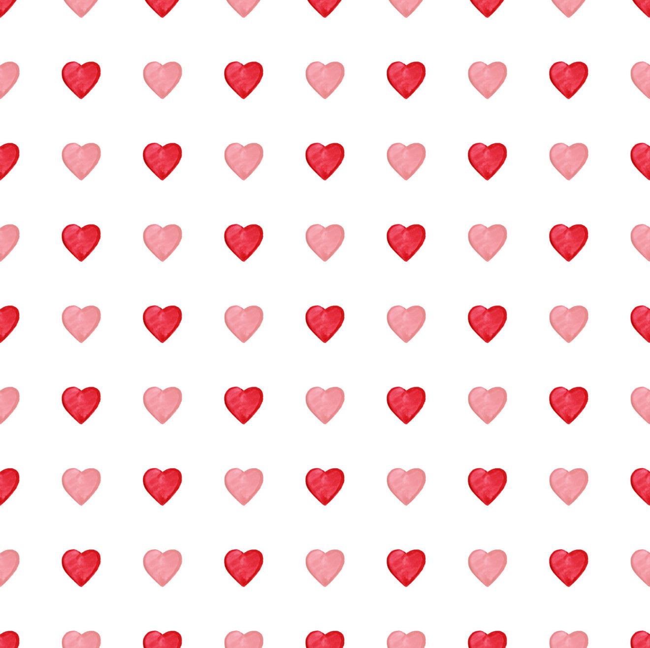 Watercolor Hearts Cocktail Napkin