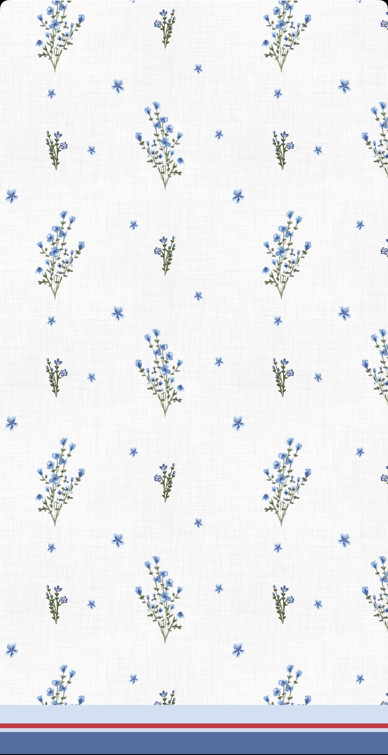 Blue Floral USA - Printed Guest Towel