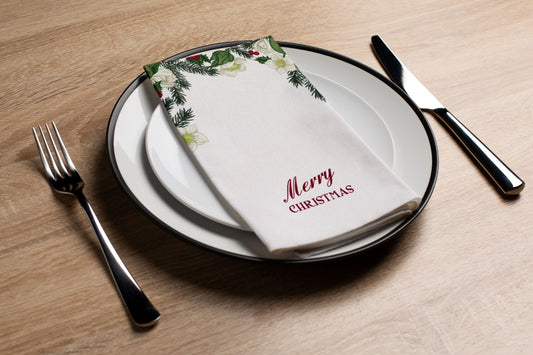Holly Christmas - Printed Guest Towel