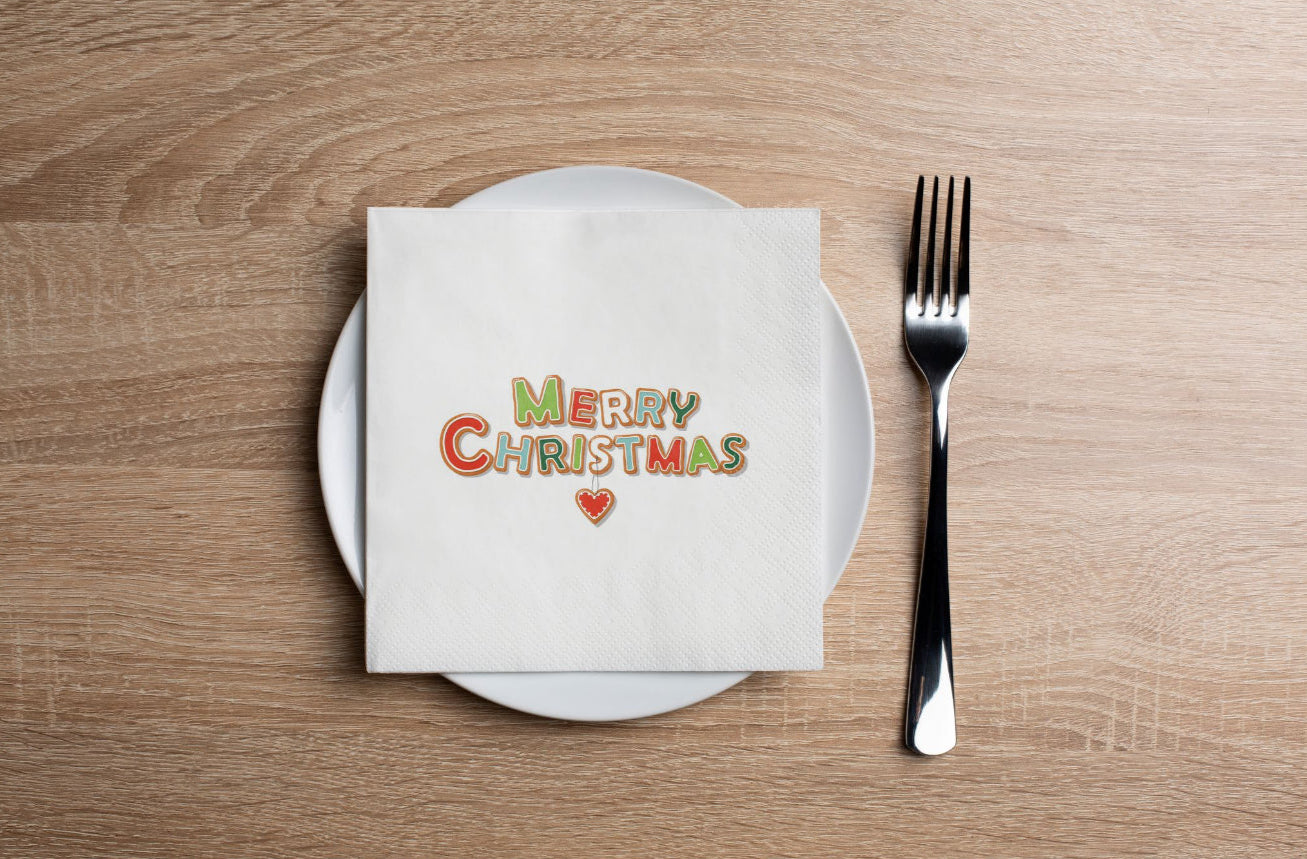 Merry Type Cocktail Napkin