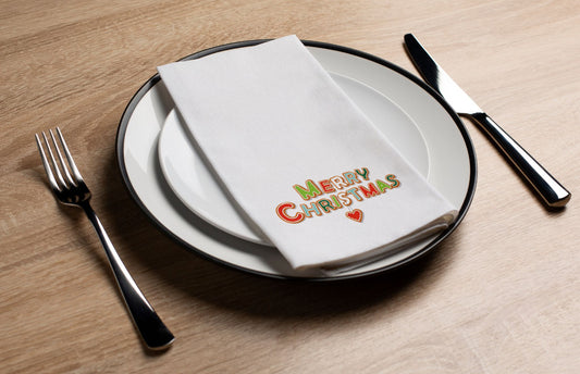 Merry Type - Printed Guest Towel