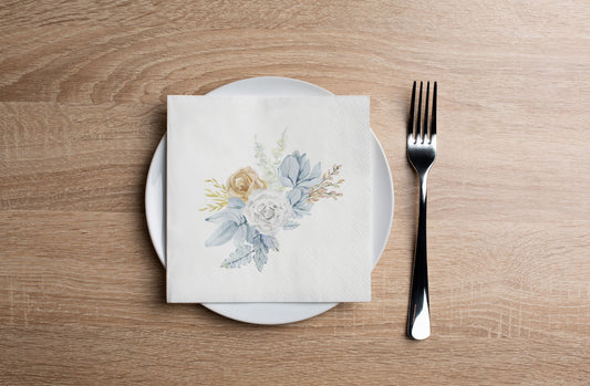 Pampas Rose Cocktail Napkin