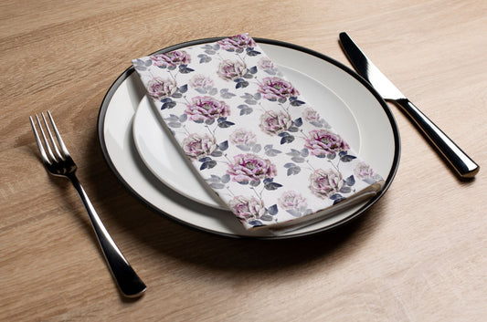 Purple Rose - Printed Guest Towel