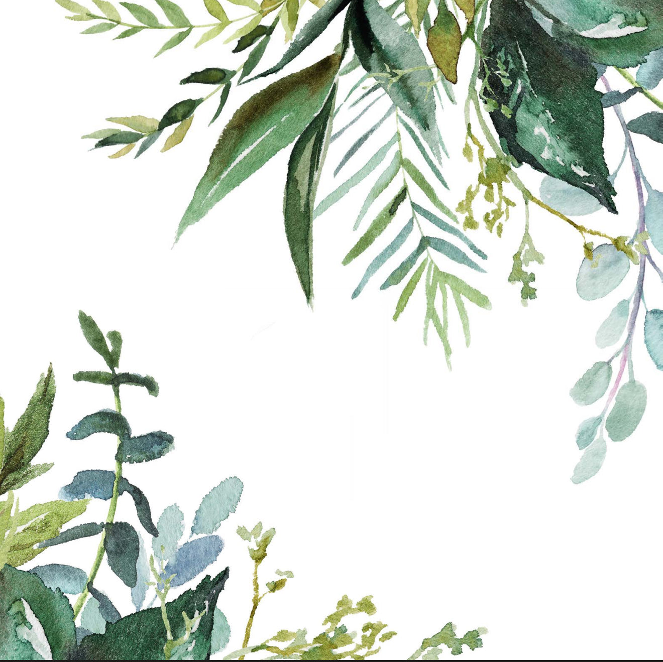 Tropical Foliage Cocktail Napkin