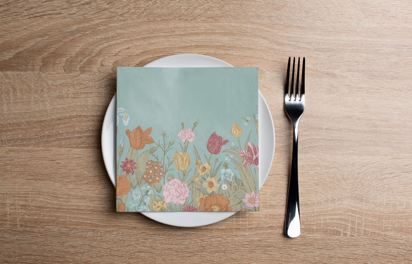 Tulip Garden Cocktail Napkin