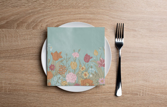 Tulip Garden Cocktail Napkin