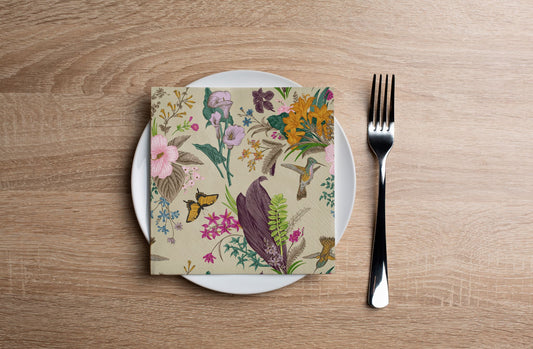 Vintage Monarch Cocktail Napkin