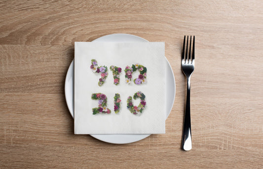 Mazel Tov Flowers Cocktail Napkin