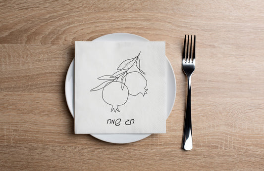 Sketch Pomegranate Cocktail Napkin