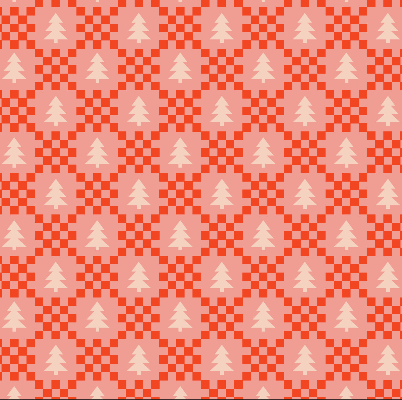 Holiday Checkerboard Cocktail Napkin