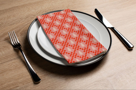 Holiday Checkerboard - Printed Guest Towel