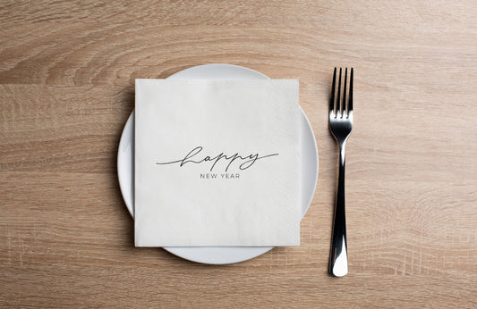 Simple New Year Cocktail Napkin
