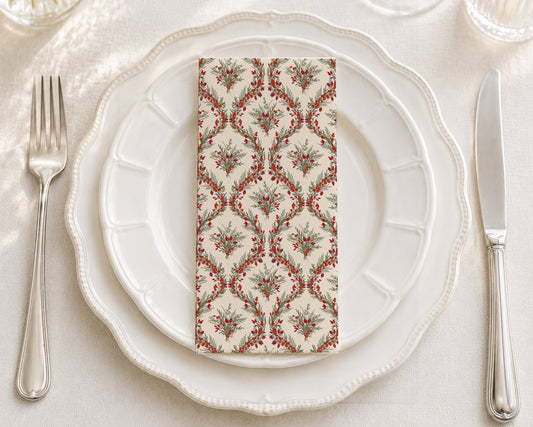 Ilex Damask - Printed Guest Towel