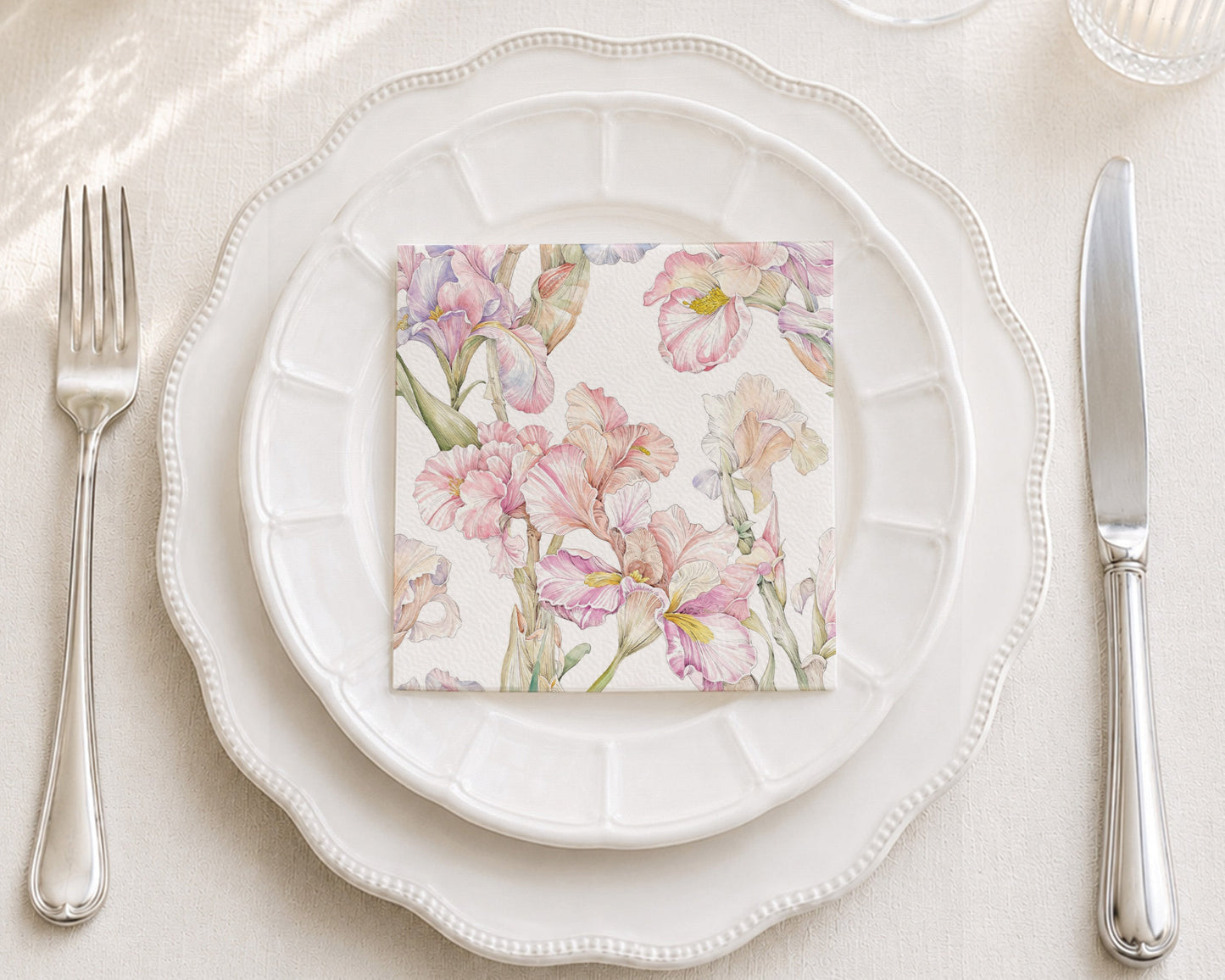 Iris Blossom Cocktail Napkin