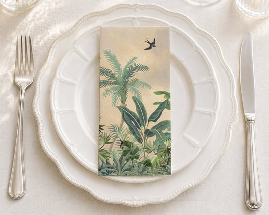 Jungle Wallpaper - Printed Guest Towel