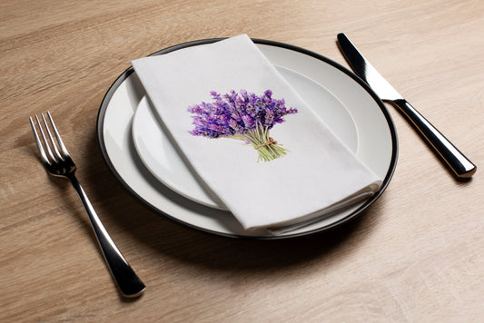 Lavender Bouquet - Printed Guest Towel