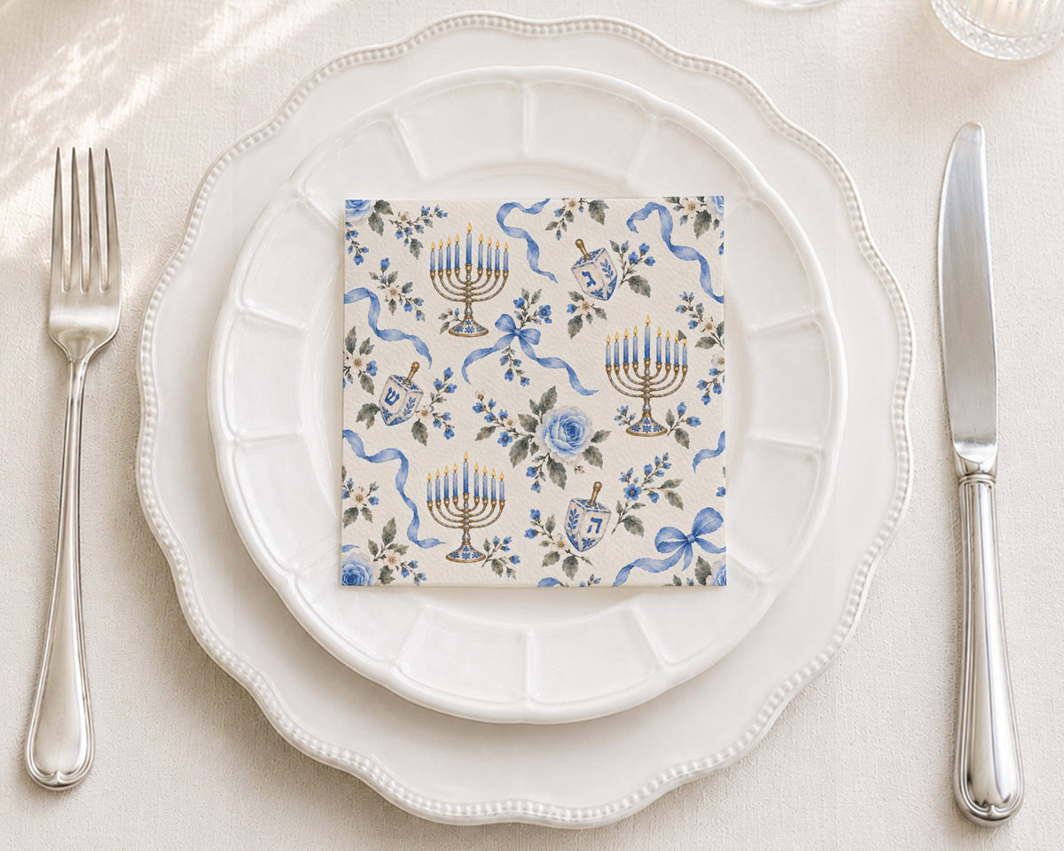 Lovefancy Chanukah Cocktail Napkin
