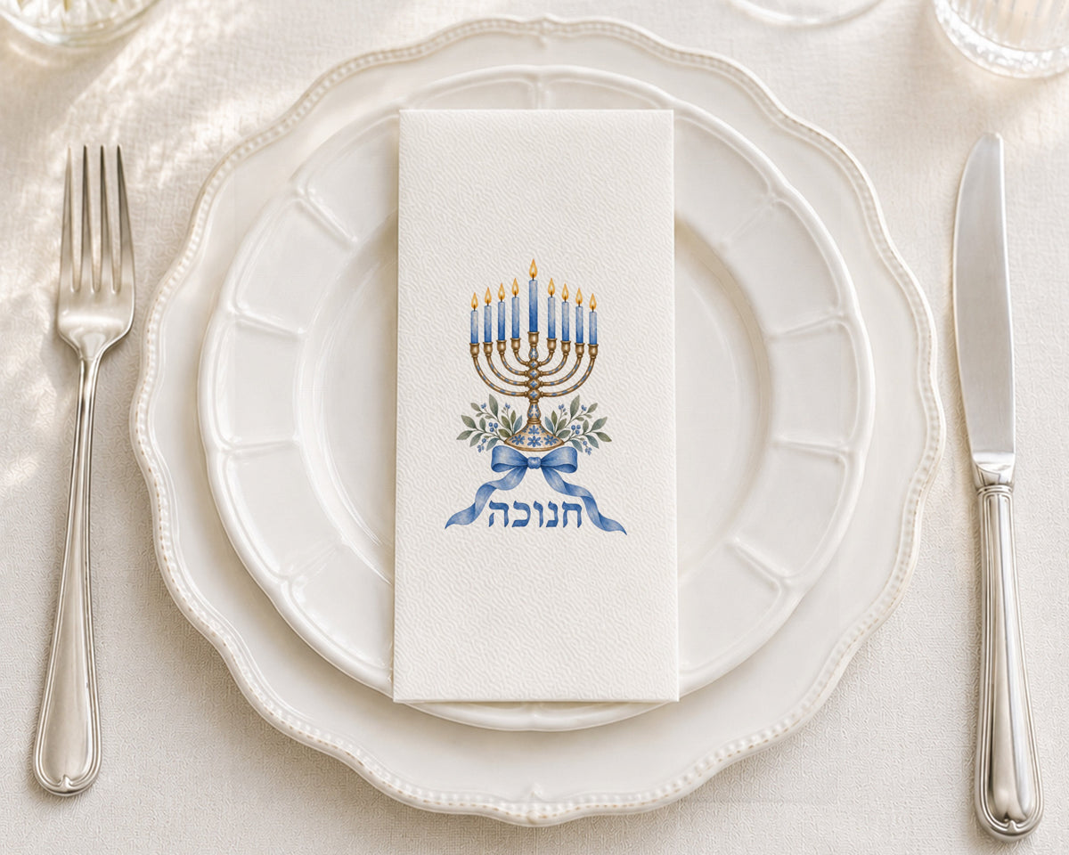 Lovefancy Chanukah - Printed Guest Towel