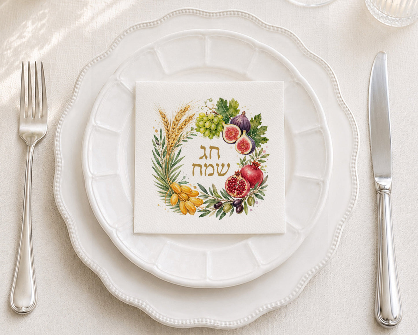 Minim Wreath Cocktail Napkin