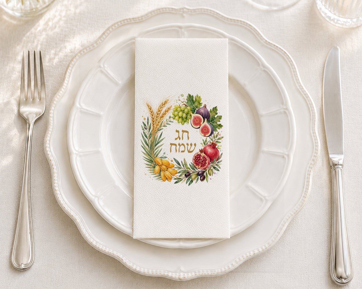 Minim Wreath - Printed Guest Towel