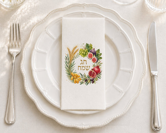 Minim Wreath - Printed Guest Towel
