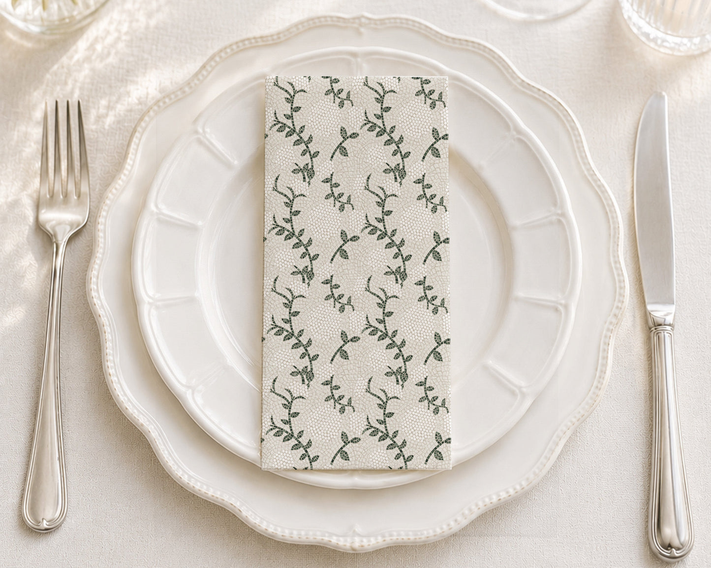 Mosaic Floral - Printed Guest Towel